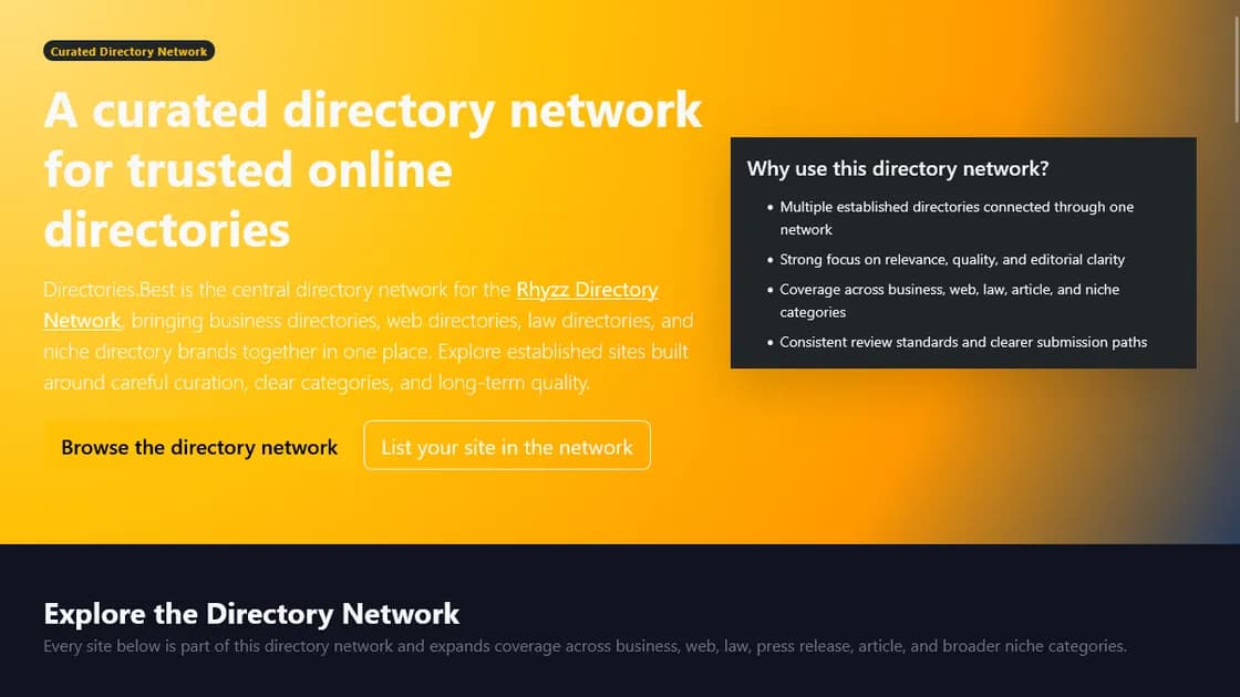 Directory Network for Business and Web Directories