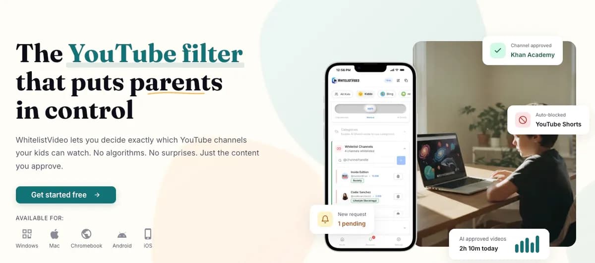 WhitelistVideo: Safe YouTube for Kids