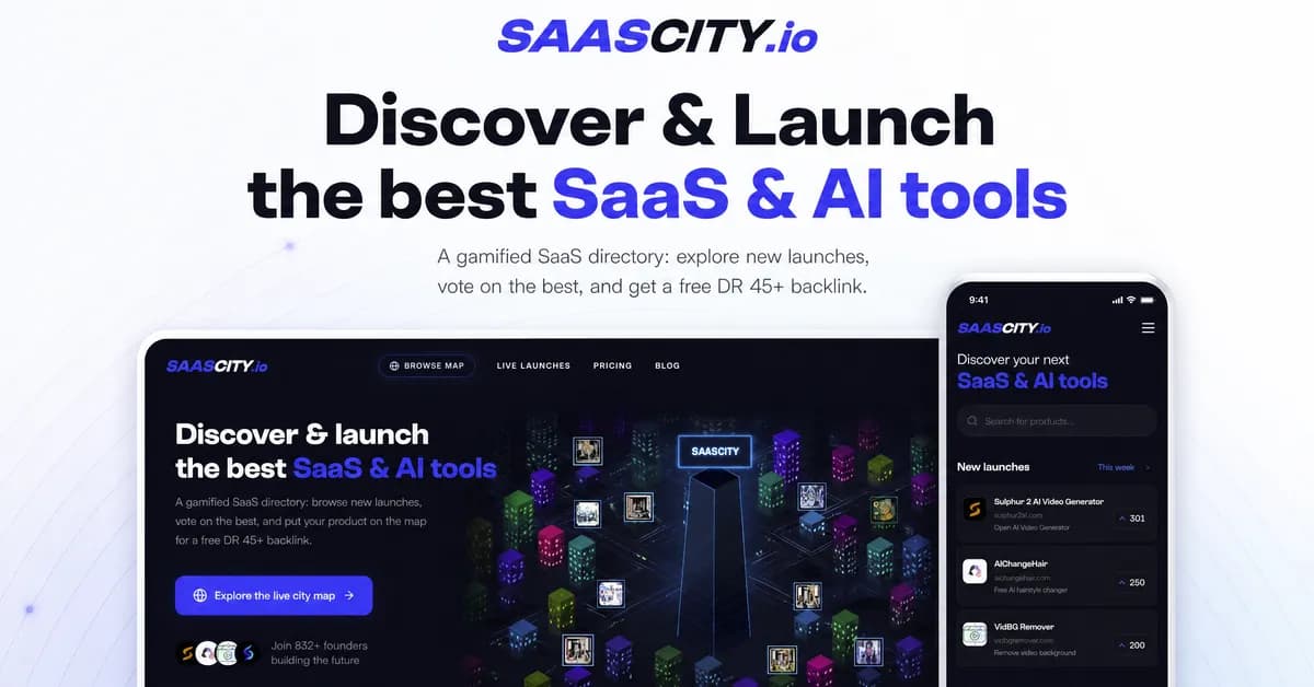 Gamified SaaS Directory & Launch Map