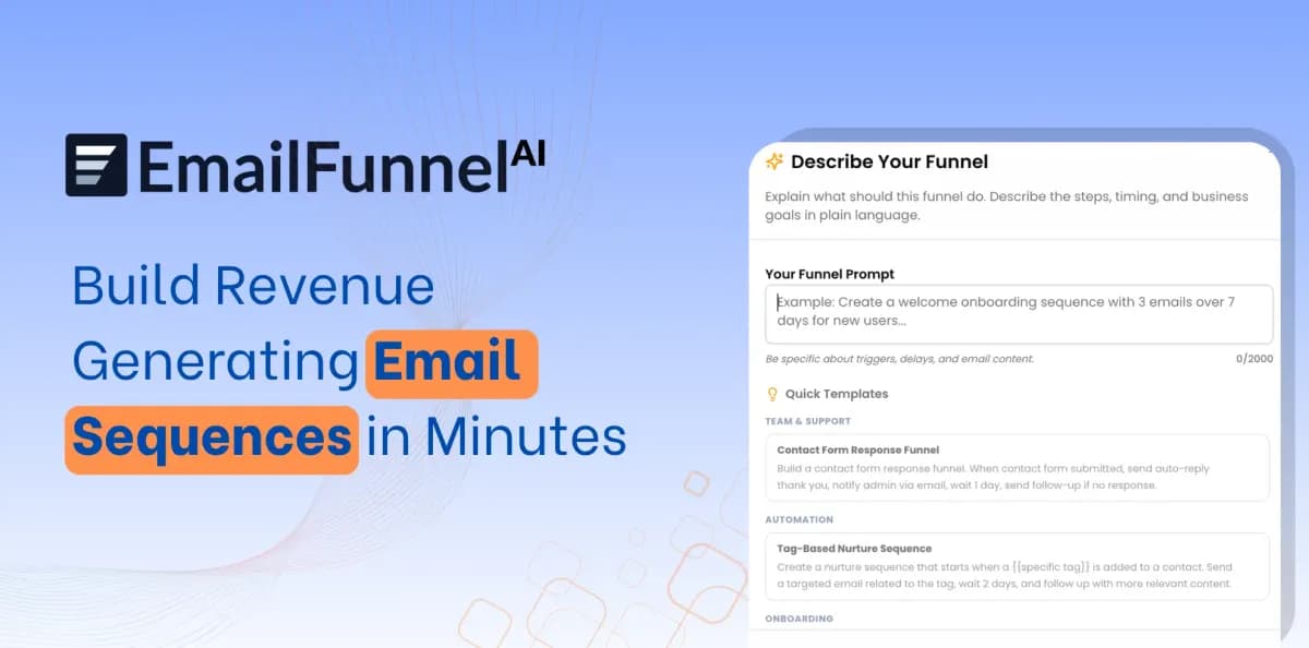 Email Funnel Builder | One Prompt, Full Funnel