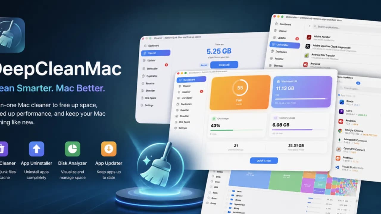 DeepCleanMac - Best Mac Cleaner App