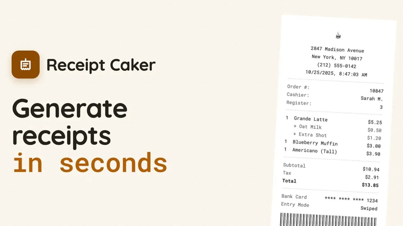 Receipt Caker
